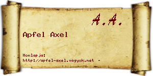 Apfel Axel névjegykártya